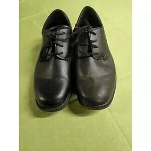 Work Shoes Mens Slip Resistant Tredsafe Black Oxfords Sz 11 EnduroPro A100